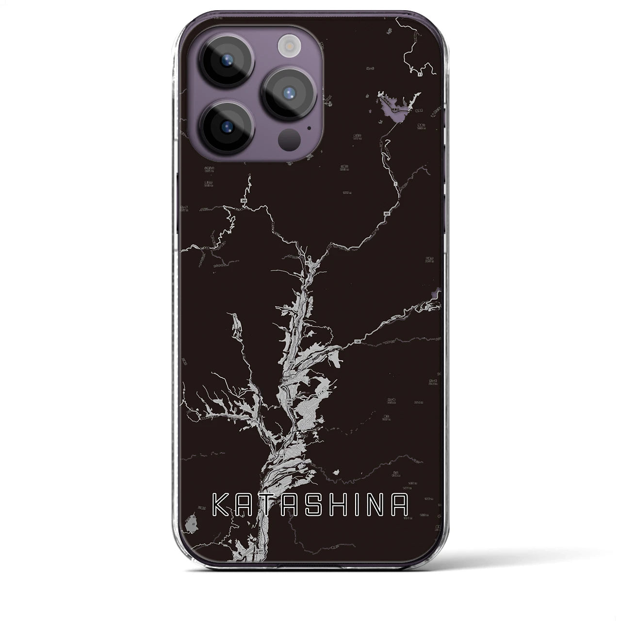 【片品(群馬県)】地図柄iPhoneケース(クリアタイプ)