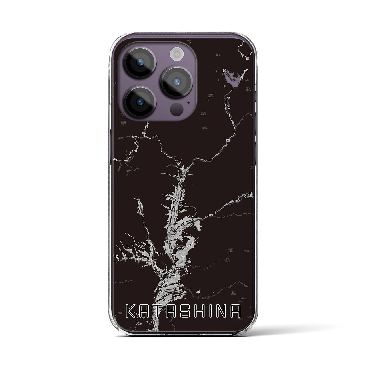 【片品(群馬県)】地図柄iPhoneケース(クリアタイプ)