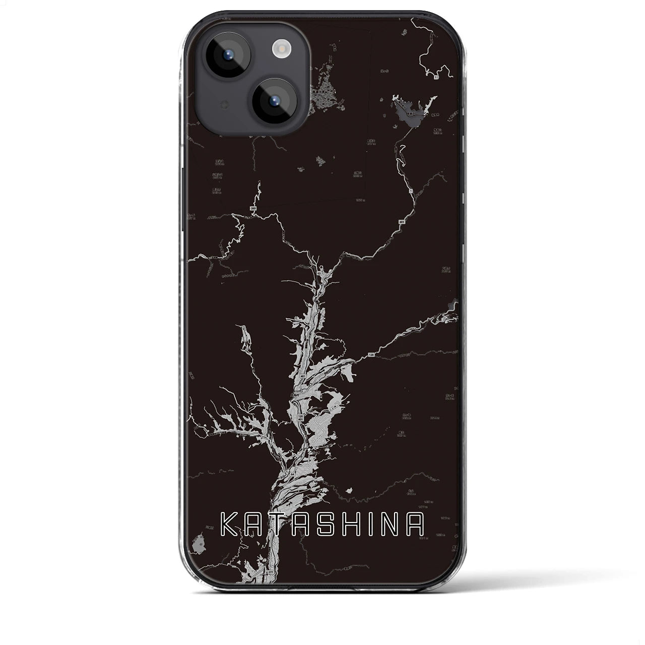 【片品(群馬県)】地図柄iPhoneケース(クリアタイプ)