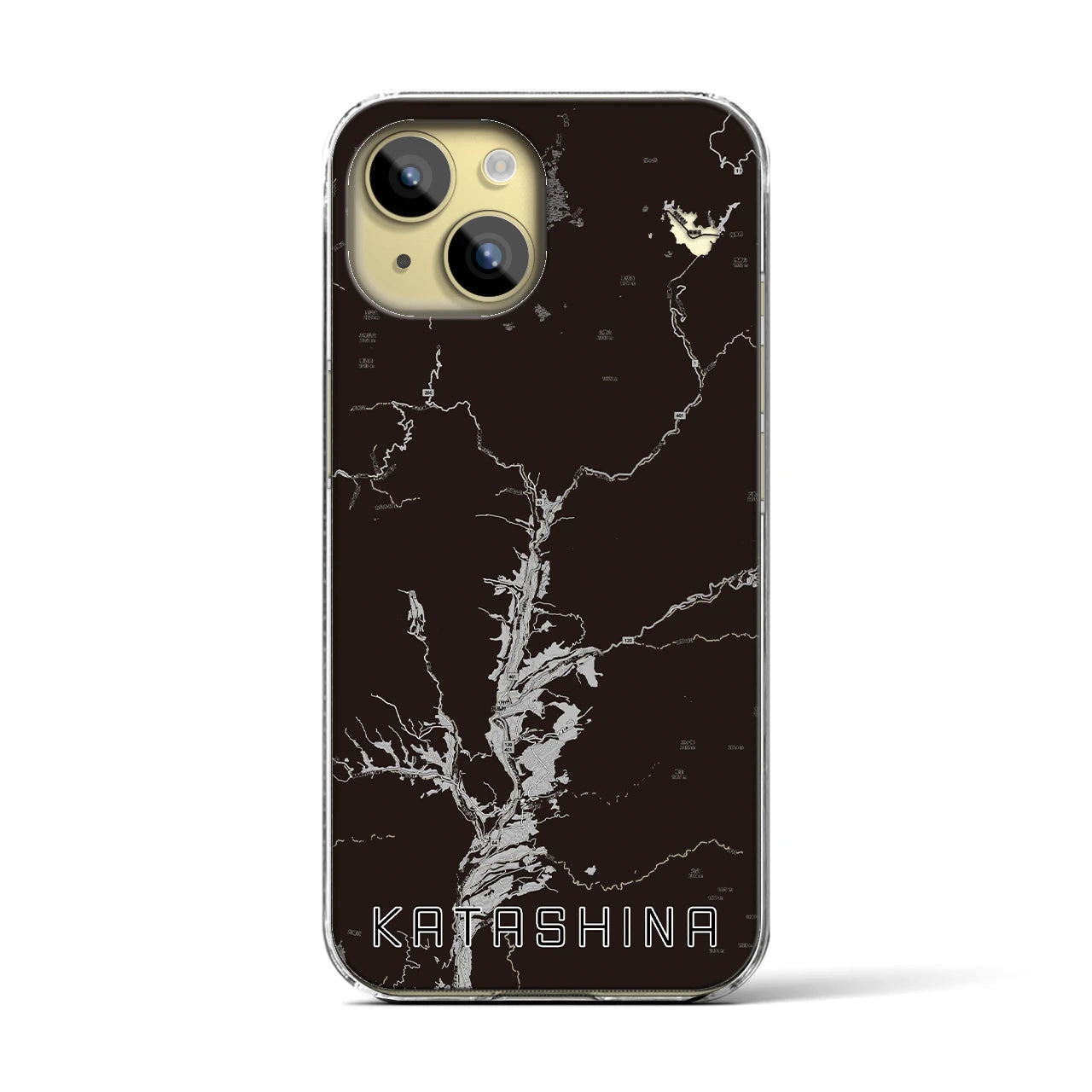 【片品(群馬県)】地図柄iPhoneケース(クリアタイプ)