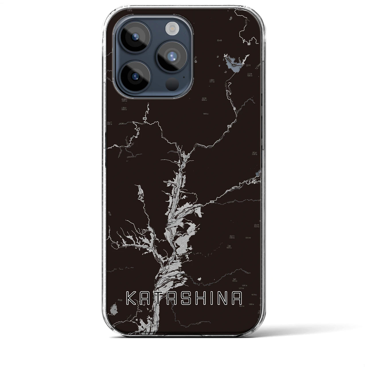 【片品(群馬県)】地図柄iPhoneケース(クリアタイプ)