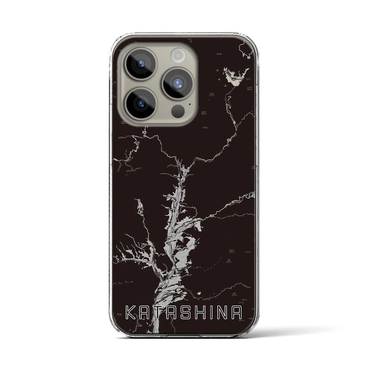 【片品(群馬県)】地図柄iPhoneケース(クリアタイプ)