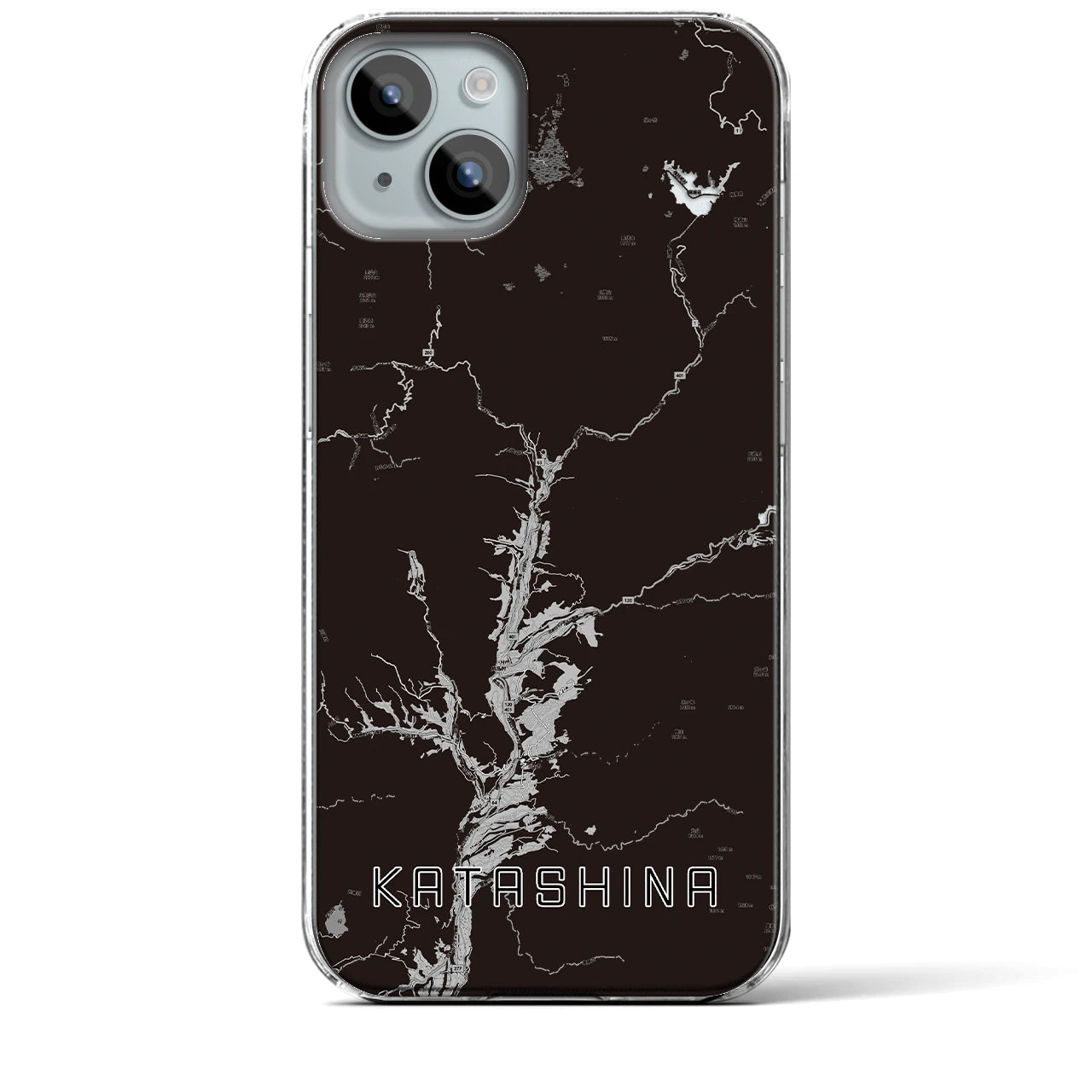 【片品(群馬県)】地図柄iPhoneケース(クリアタイプ)