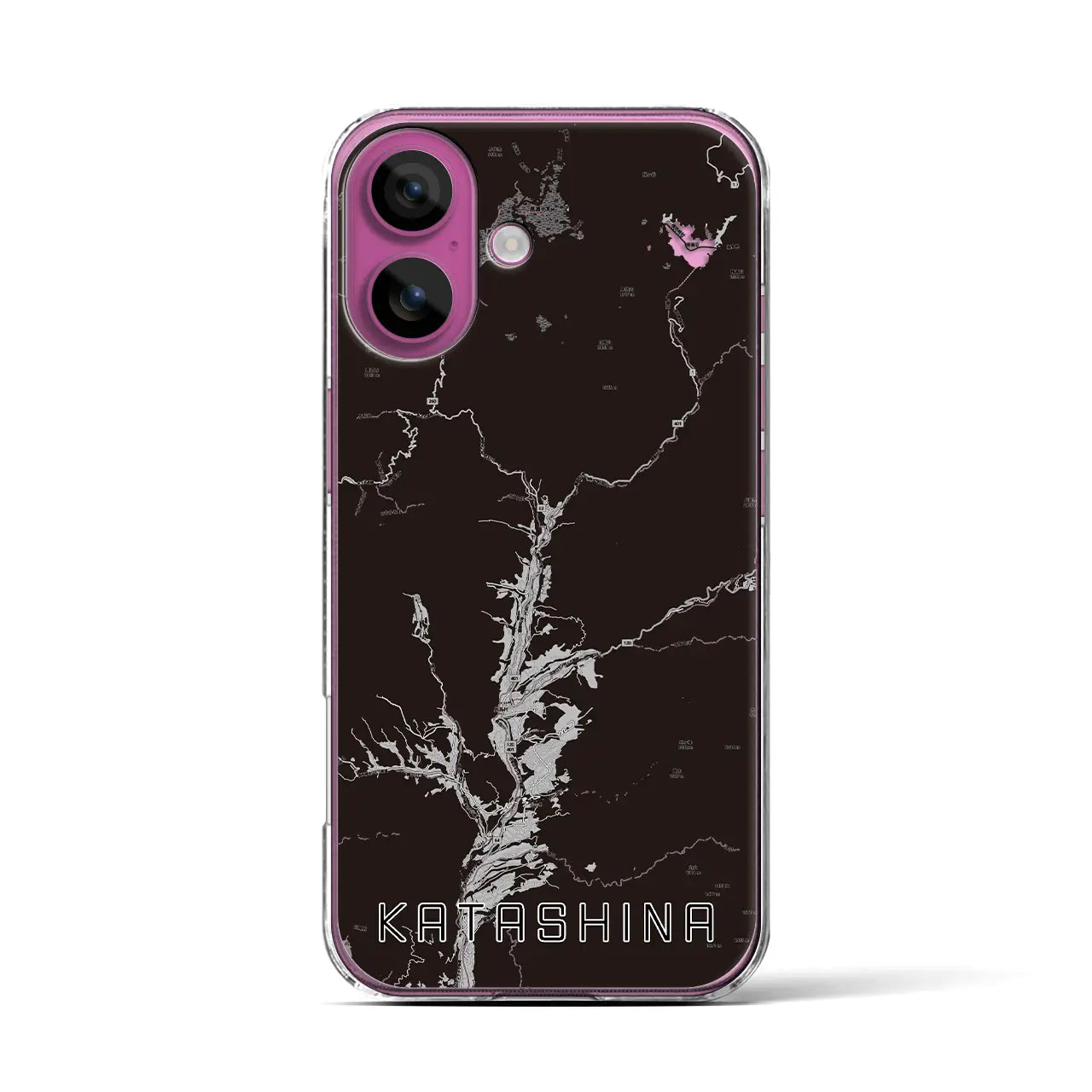 【片品(群馬県)】地図柄iPhoneケース(クリアタイプ)