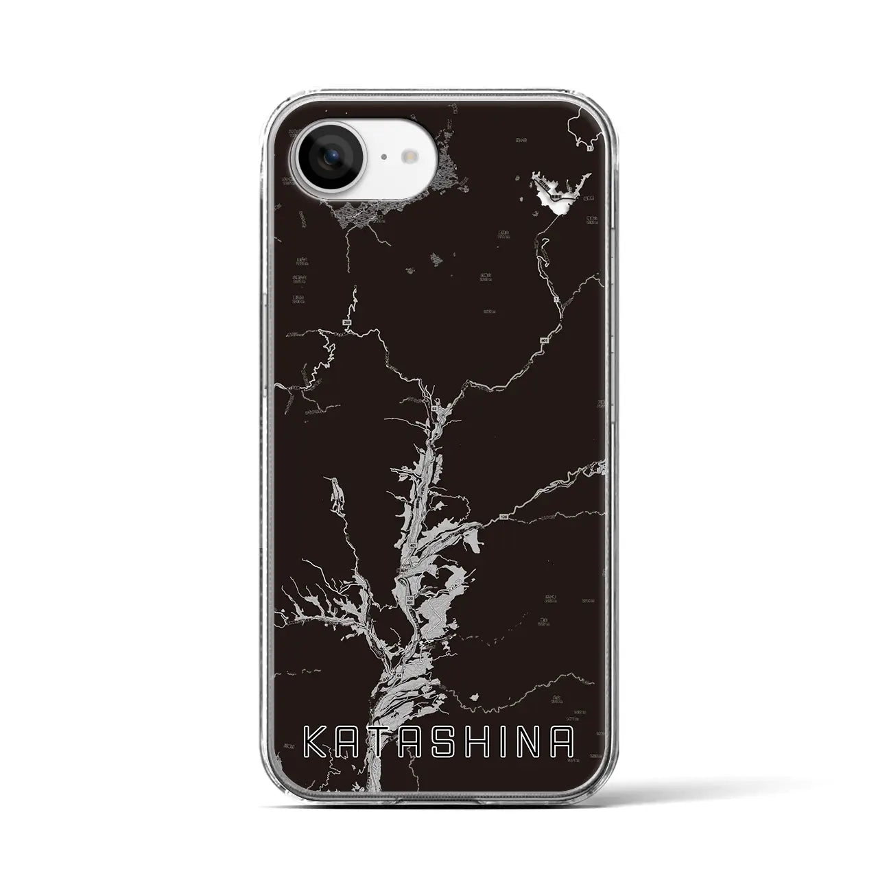 【片品(群馬県)】地図柄iPhoneケース(クリアタイプ)