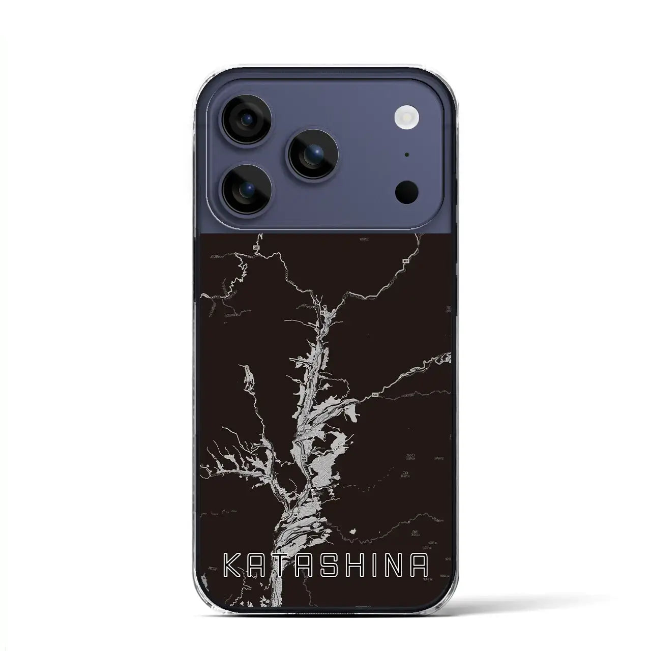 【片品(群馬県)】地図柄iPhoneケース(クリアタイプ)