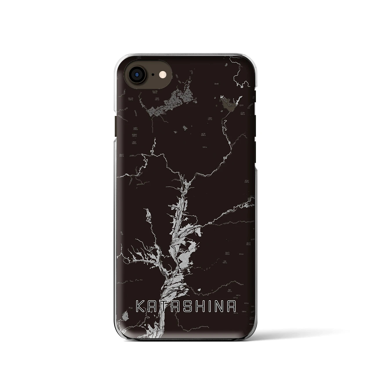 【片品(群馬県)】地図柄iPhoneケース(クリアタイプ)