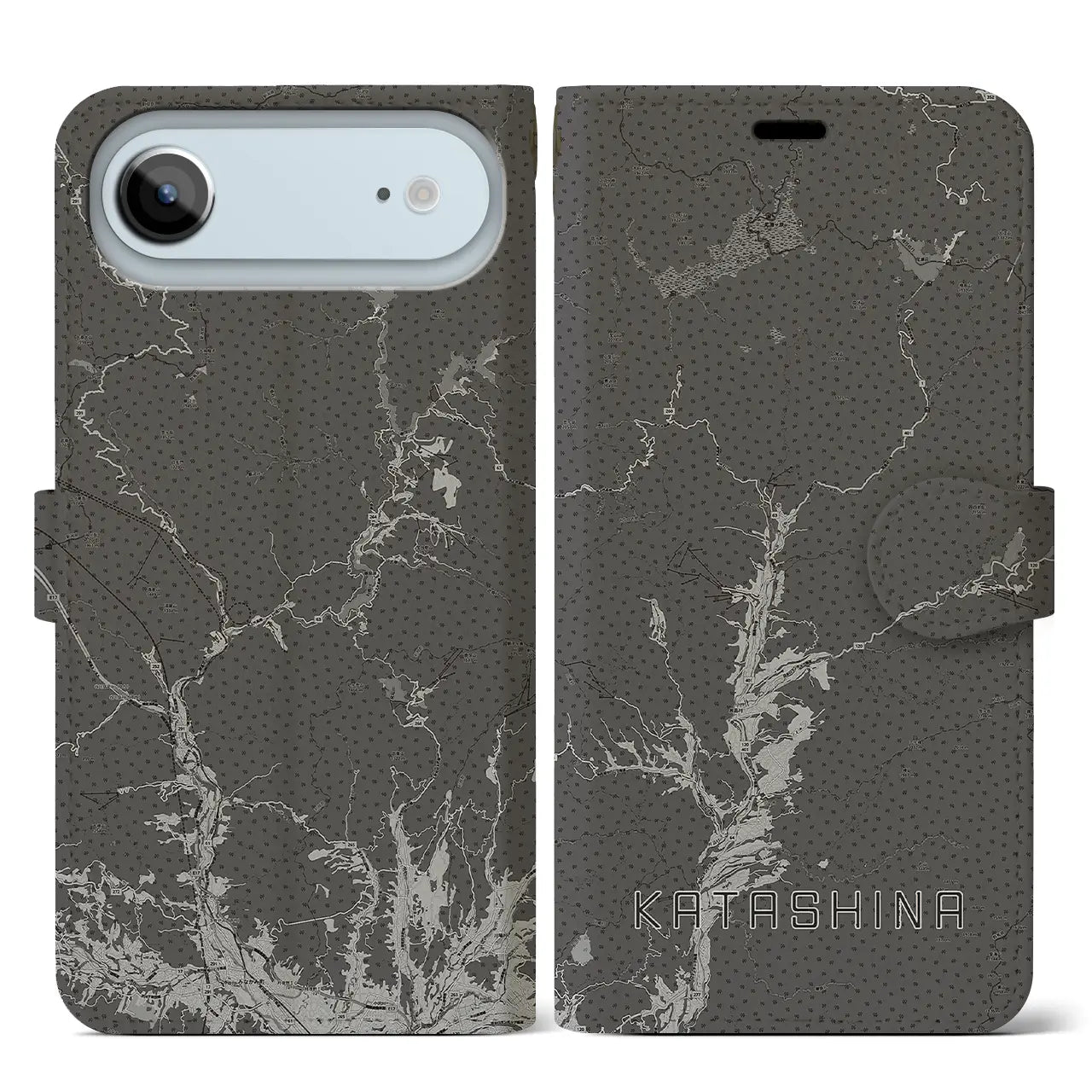 【片品(群馬県)】地図柄iPhoneケース(手帳タイプ)