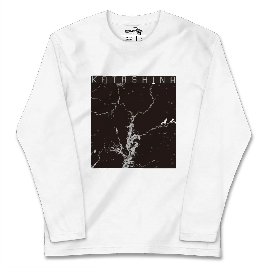 【片品(群馬県)】地図柄ロングスリーブTシャツ