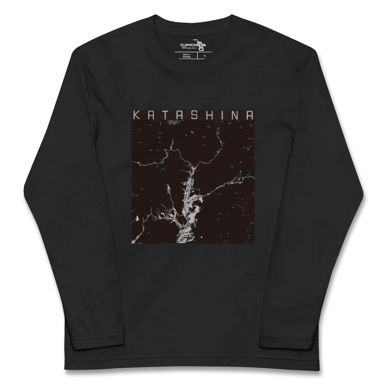 【片品(群馬県)】地図柄ロングスリーブTシャツ
