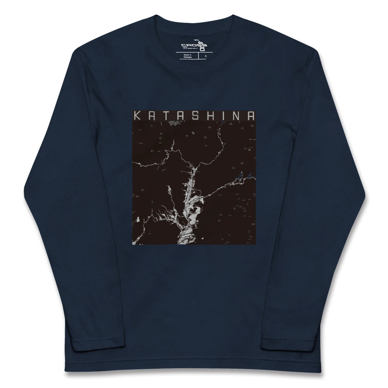 【片品(群馬県)】地図柄ロングスリーブTシャツ