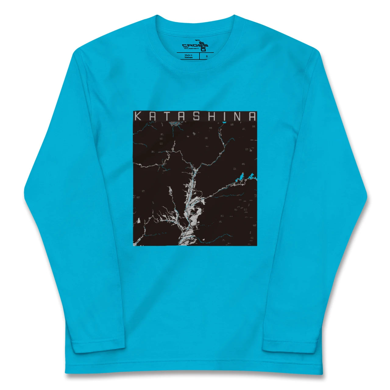 【片品(群馬県)】地図柄ロングスリーブTシャツ