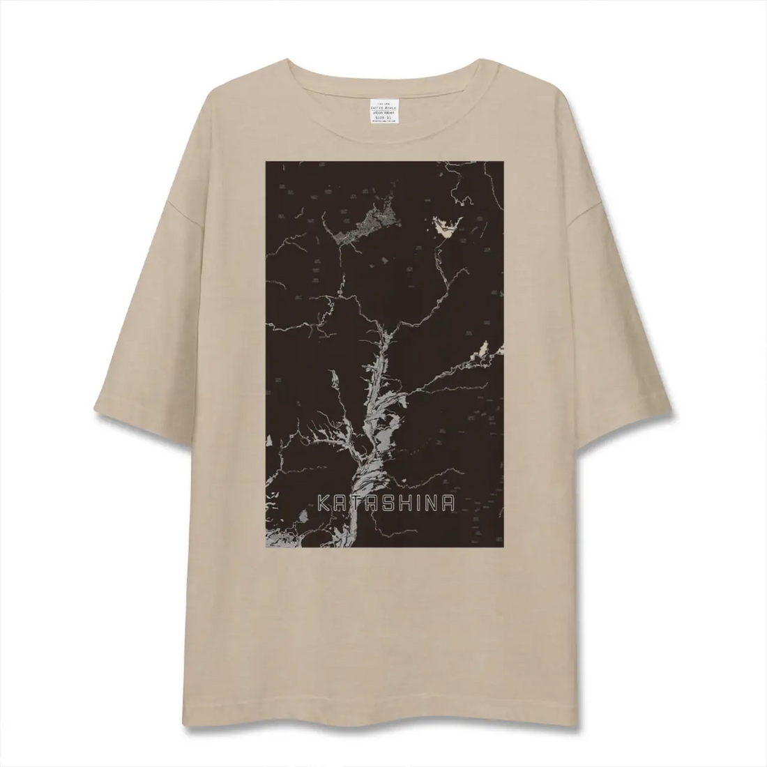 【片品(群馬県)】地図柄ビッグシルエットTシャツ