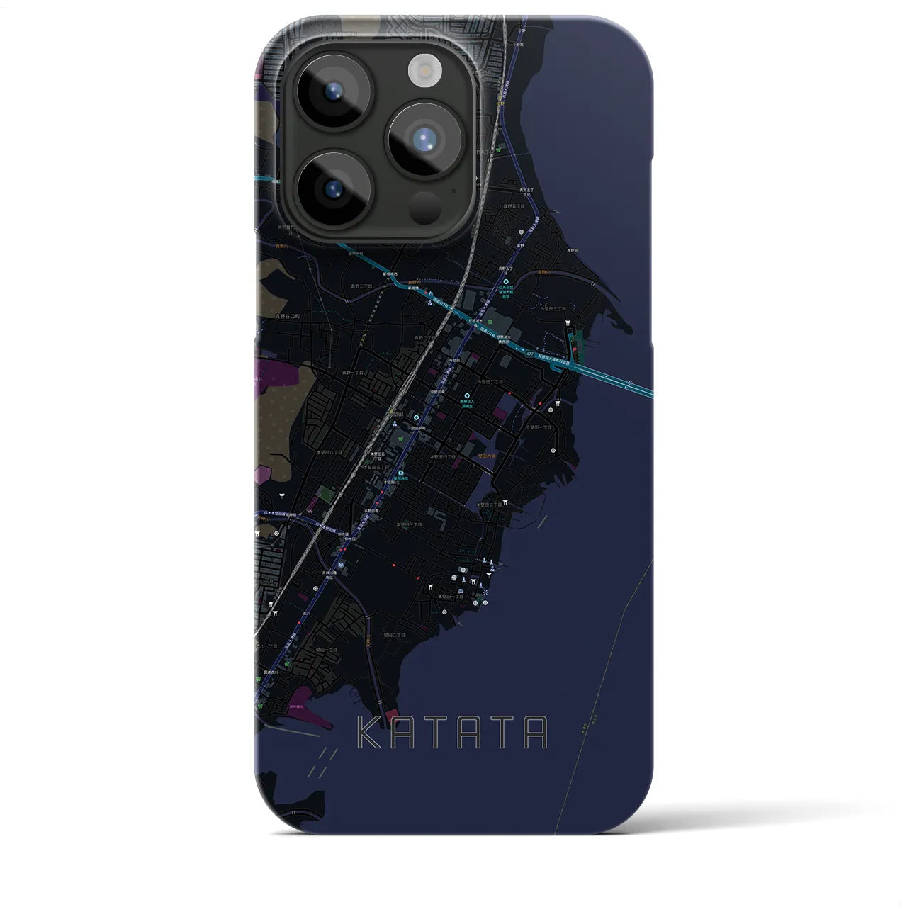 【堅田(滋賀県)】地図柄iPhoneケース(バックカバータイプ)
