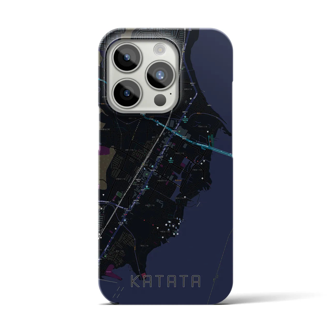【堅田(滋賀県)】地図柄iPhoneケース(バックカバータイプ)