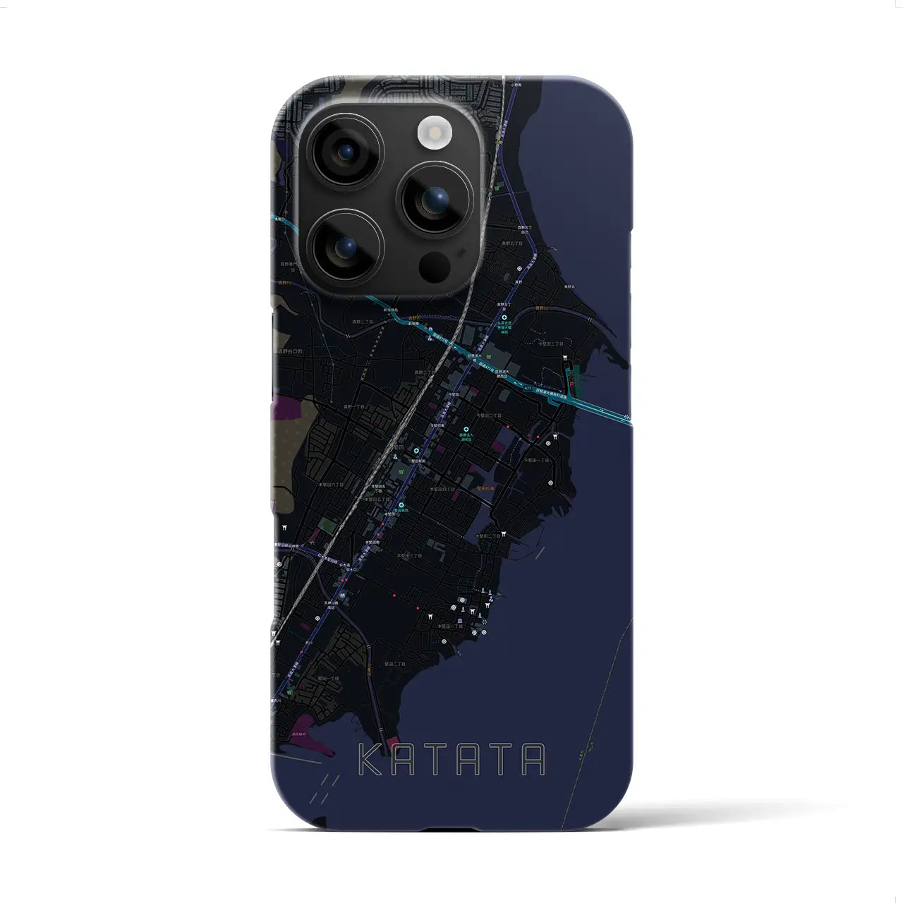 【堅田(滋賀県)】地図柄iPhoneケース(バックカバータイプ)