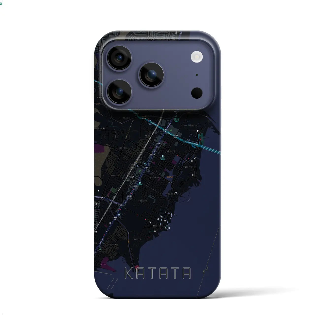 【堅田(滋賀県)】地図柄iPhoneケース(バックカバータイプ)