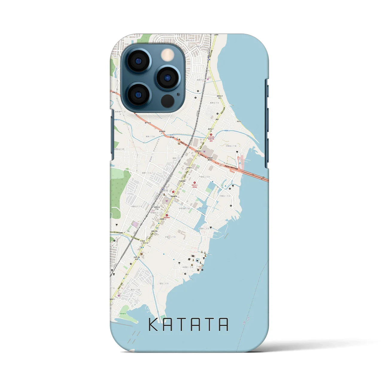 【堅田(滋賀県)】地図柄iPhoneケース(バックカバータイプ)