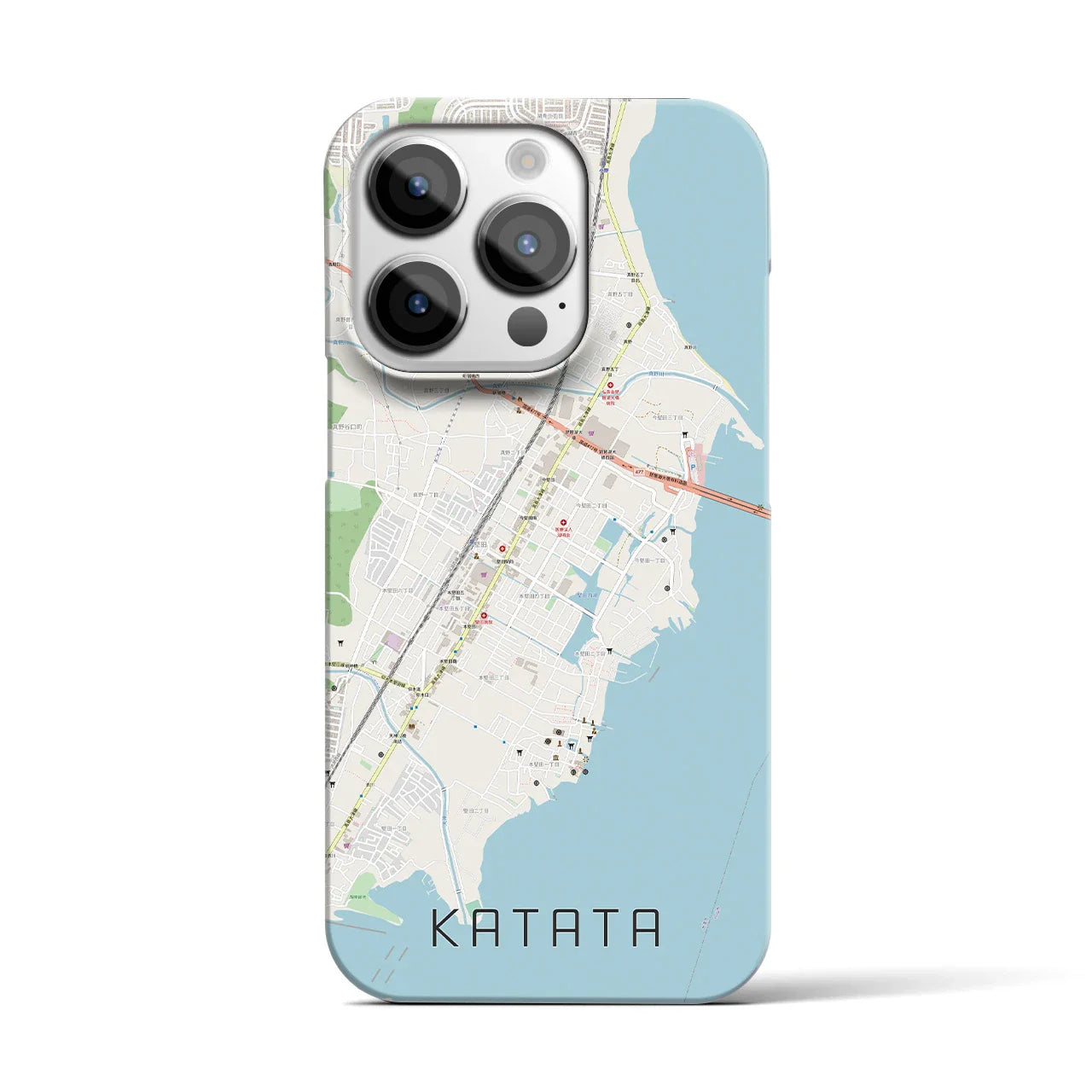 【堅田(滋賀県)】地図柄iPhoneケース(バックカバータイプ)