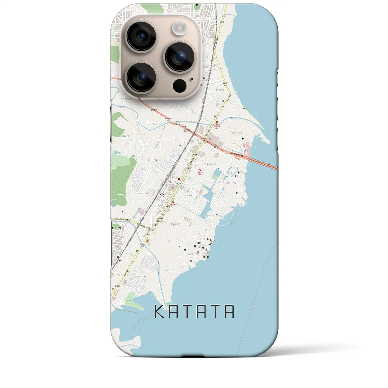 【堅田(滋賀県)】地図柄iPhoneケース(バックカバータイプ)