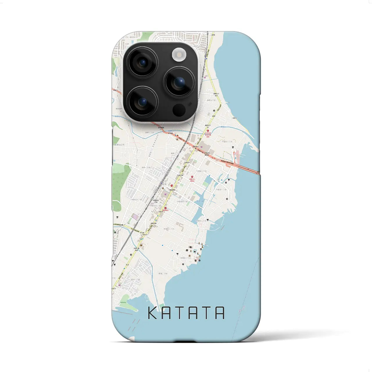 【堅田(滋賀県)】地図柄iPhoneケース(バックカバータイプ)