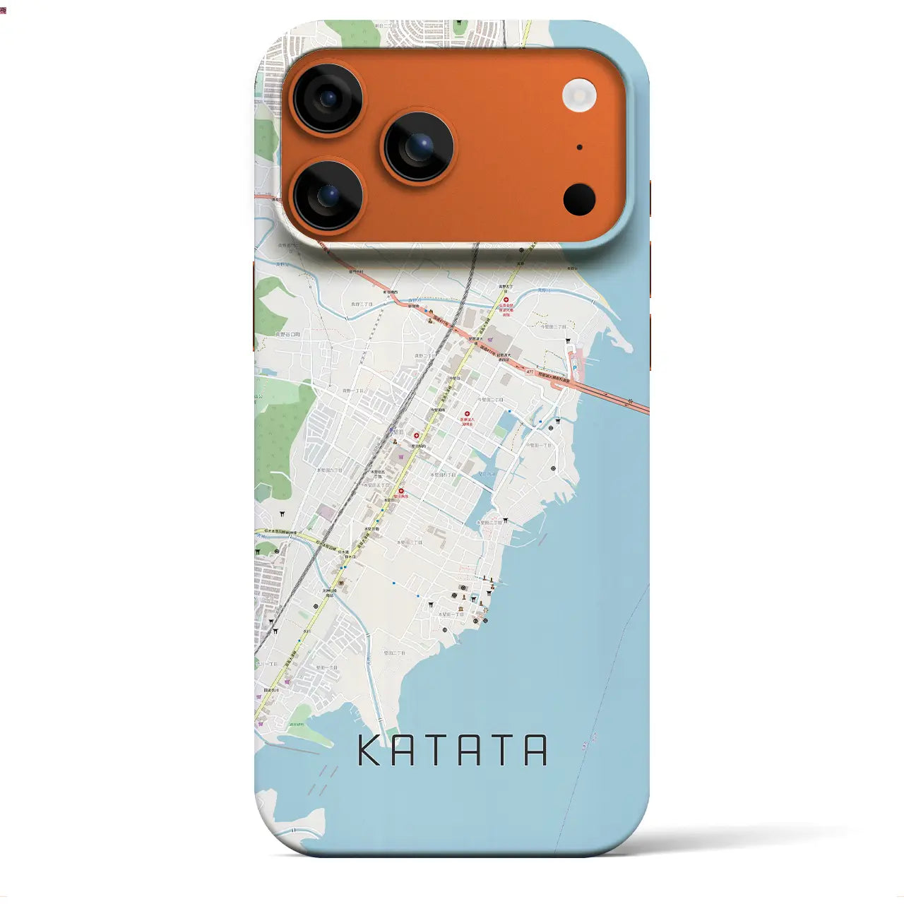 【堅田(滋賀県)】地図柄iPhoneケース(バックカバータイプ)