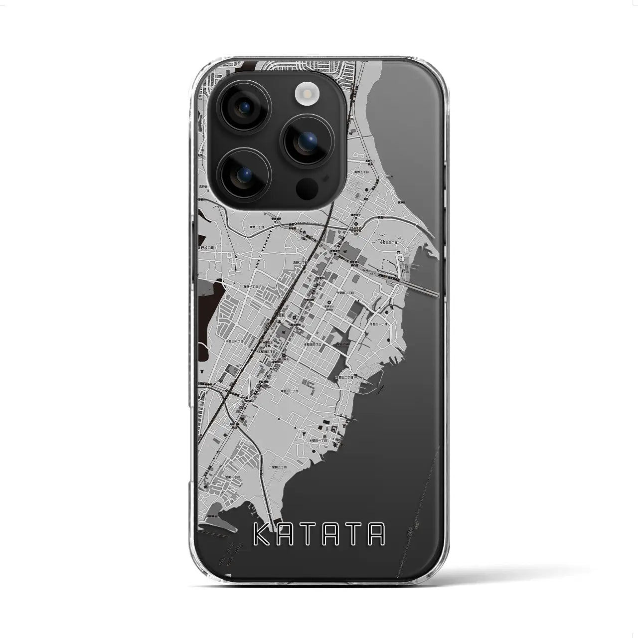 【堅田(滋賀県)】地図柄iPhoneケース(クリアタイプ)