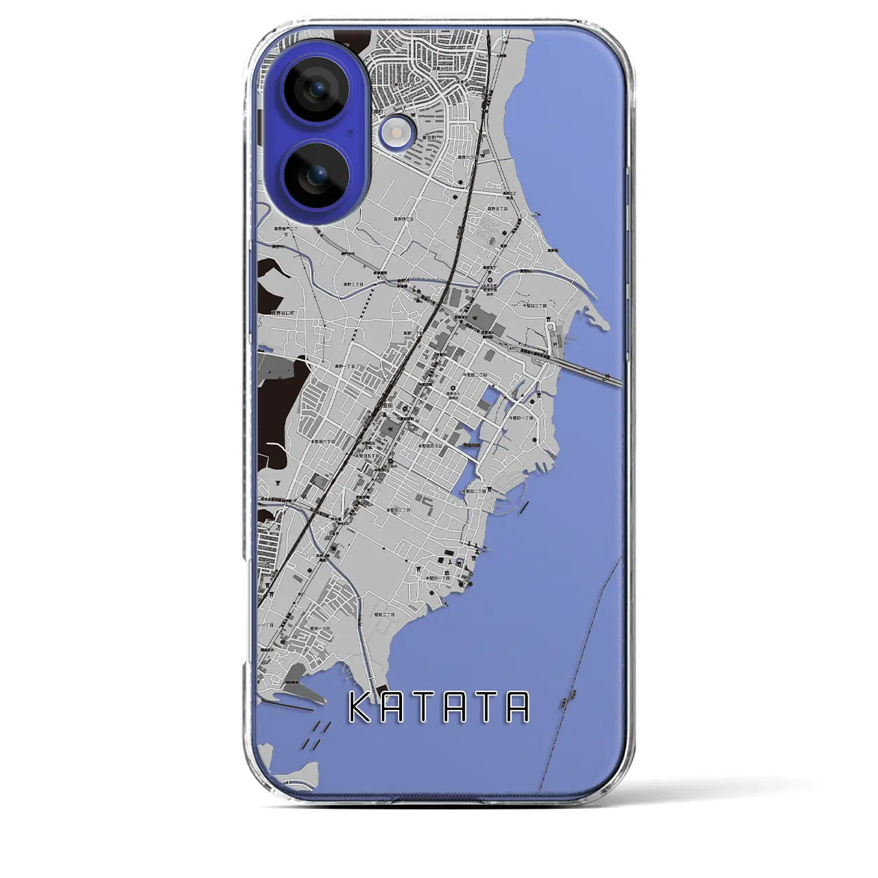 【堅田(滋賀県)】地図柄iPhoneケース(クリアタイプ)