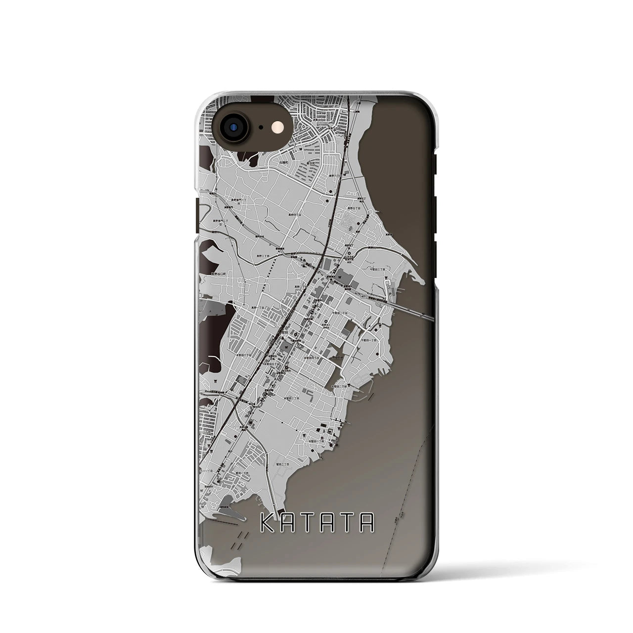 【堅田(滋賀県)】地図柄iPhoneケース(クリアタイプ)