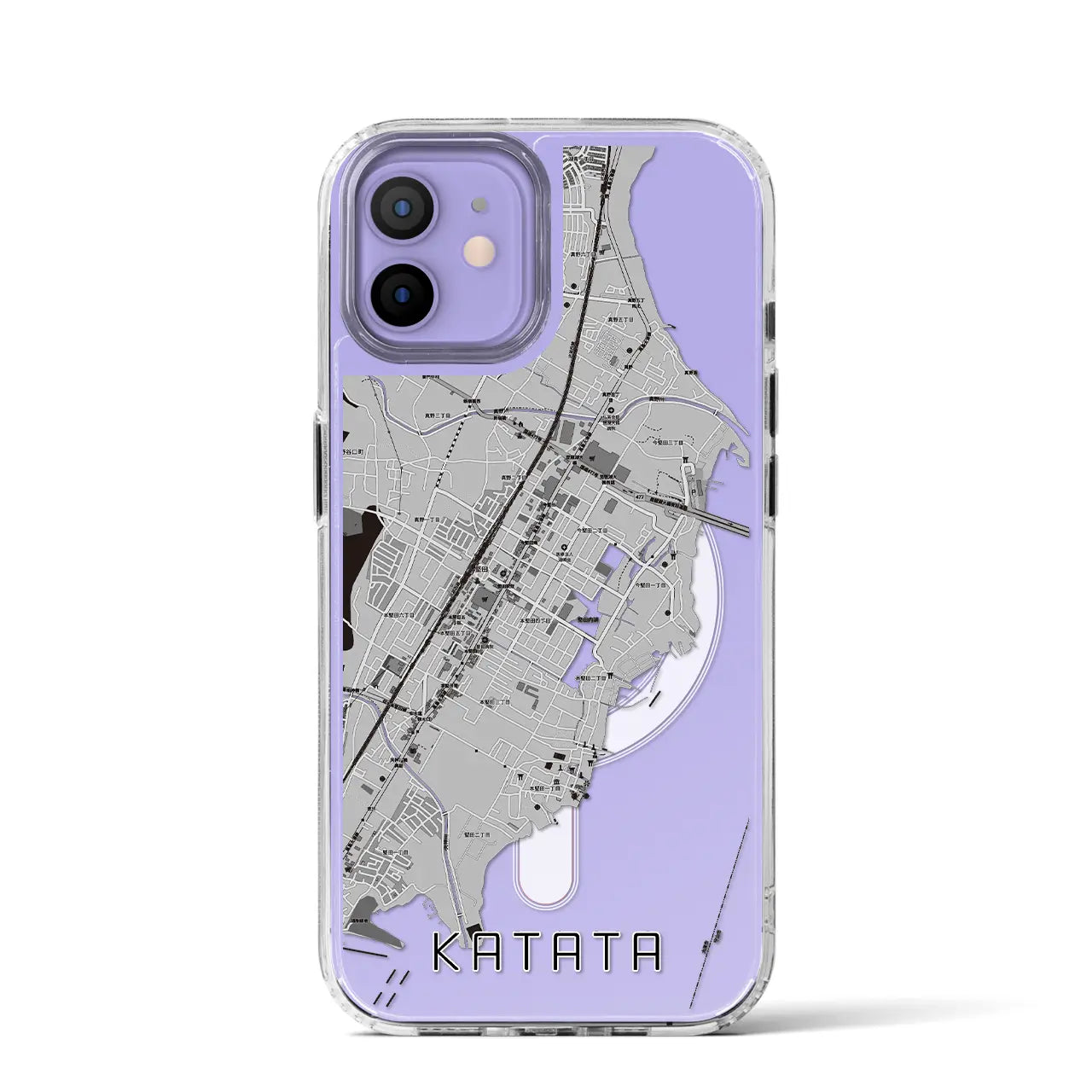 【堅田(滋賀県)】地図柄iPhoneケース(MagSafeタイプ)