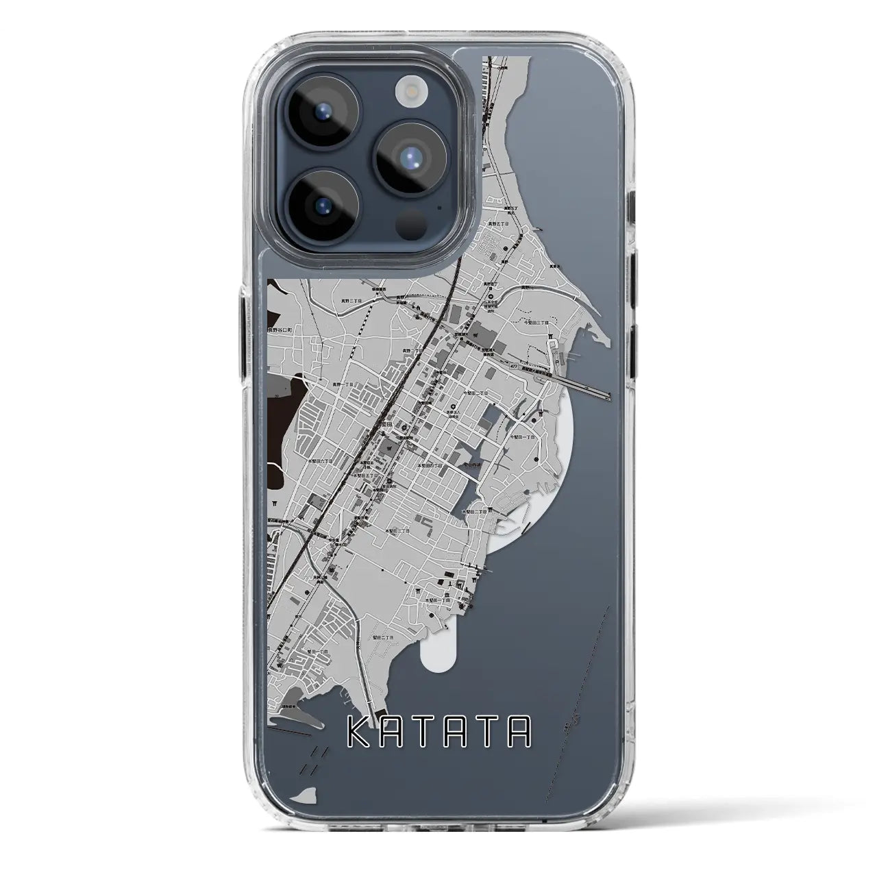 【堅田(滋賀県)】地図柄iPhoneケース(MagSafeタイプ)