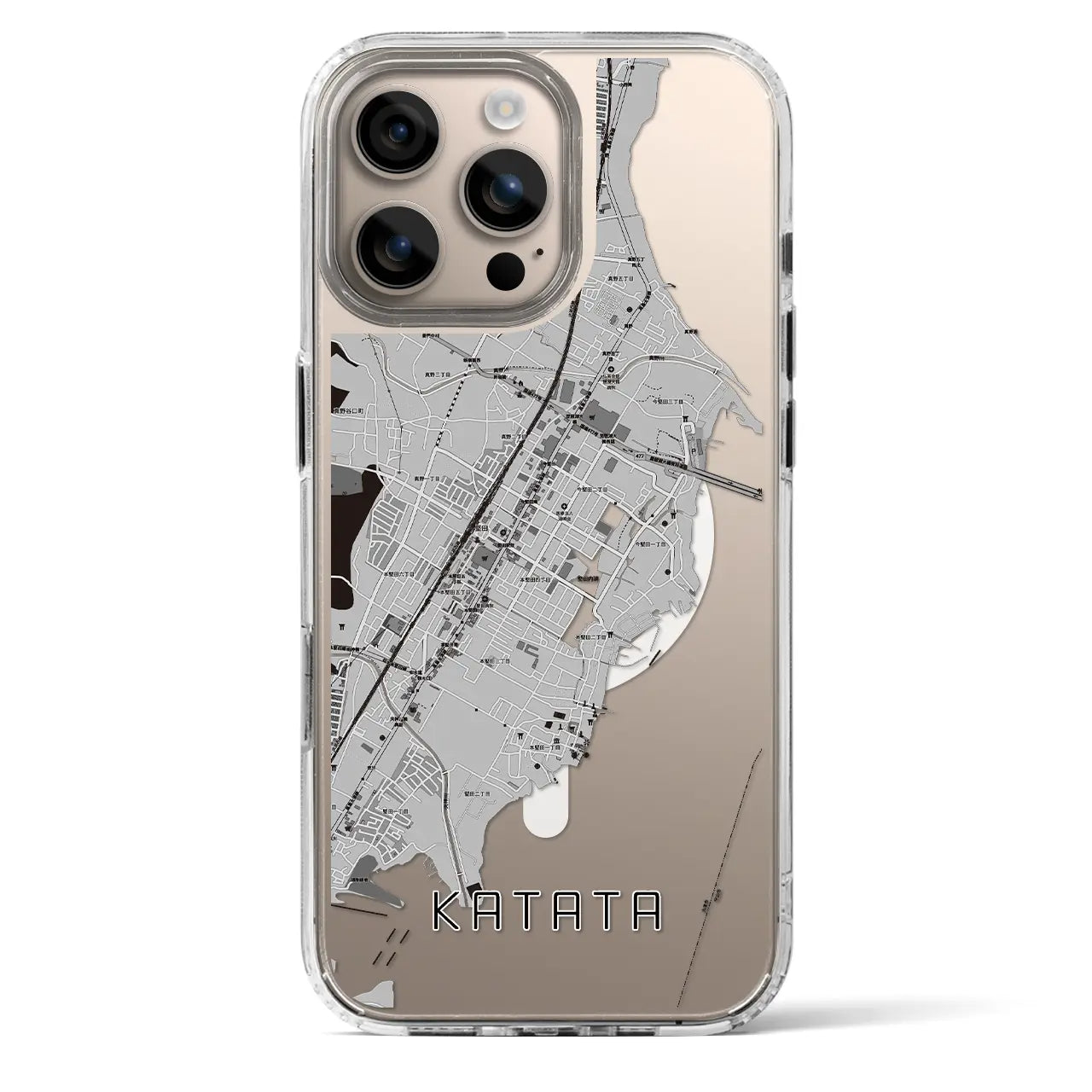 【堅田(滋賀県)】地図柄iPhoneケース(MagSafeタイプ)