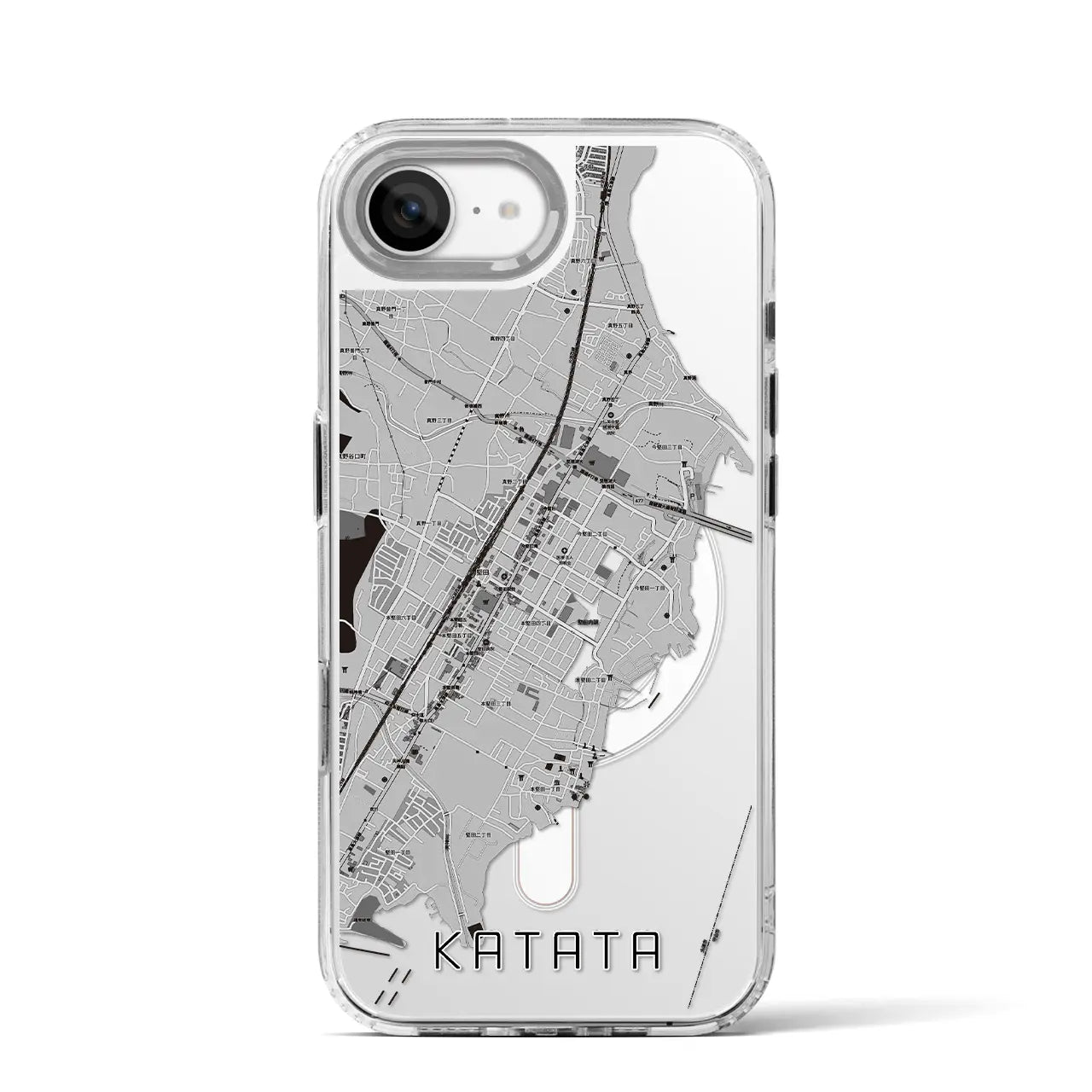 【堅田(滋賀県)】地図柄iPhoneケース(MagSafeタイプ)