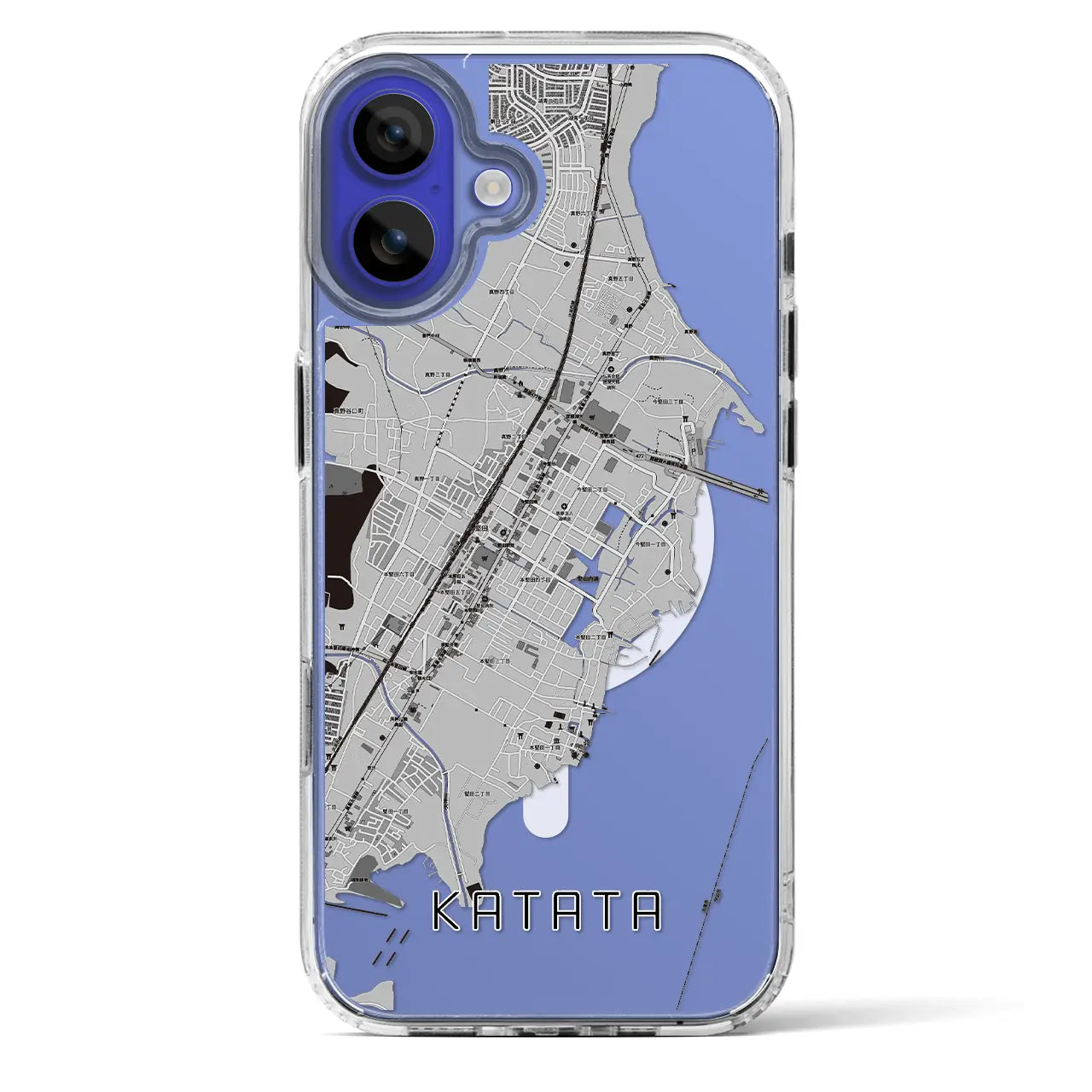 【堅田(滋賀県)】地図柄iPhoneケース(MagSafeタイプ)