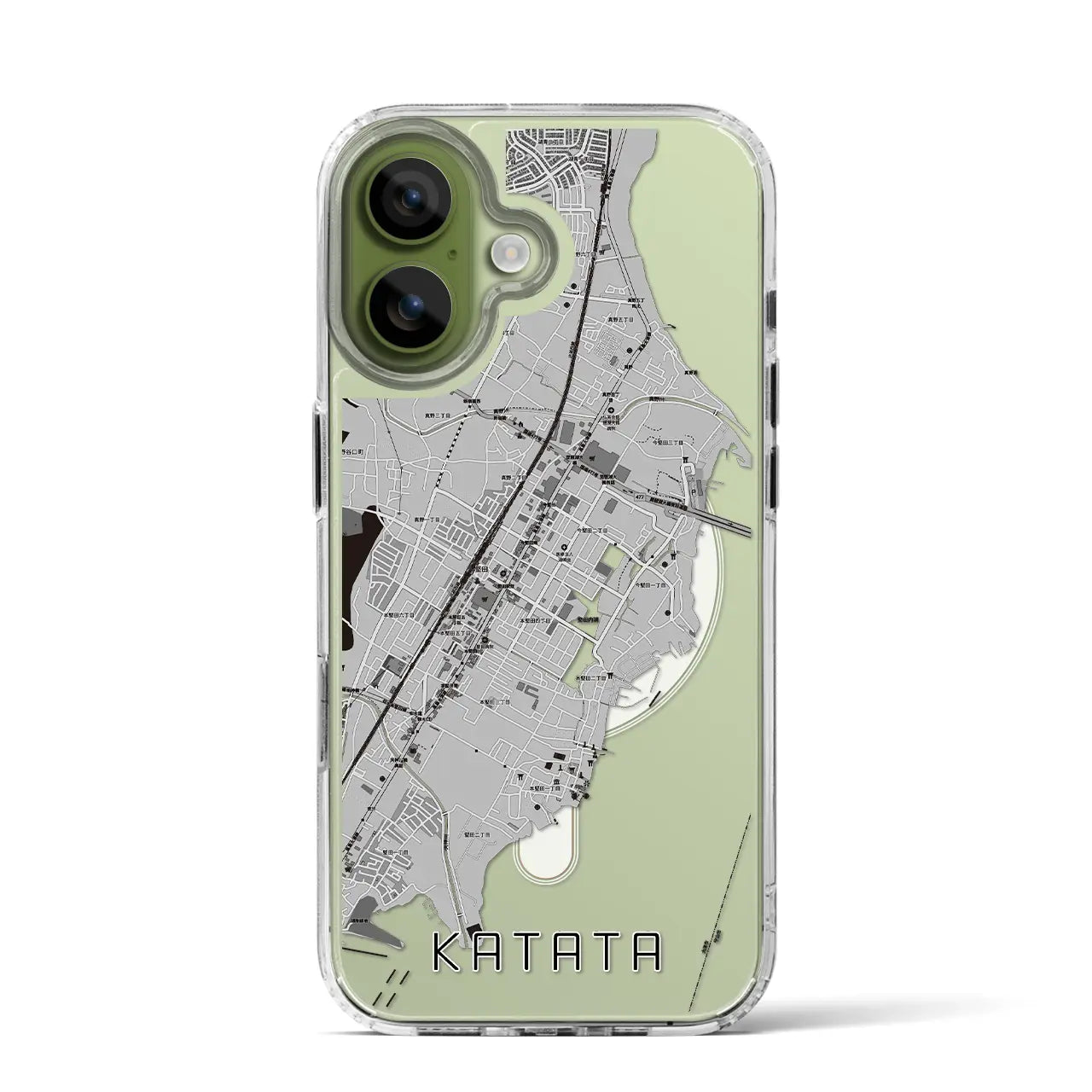 【堅田(滋賀県)】地図柄iPhoneケース(MagSafeタイプ)