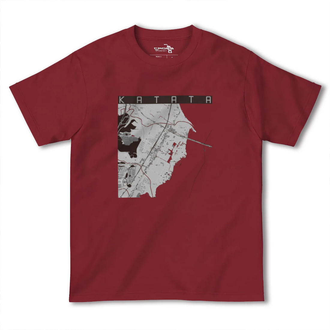 【堅田(滋賀県)】地図柄ヘビーウェイトTシャツ