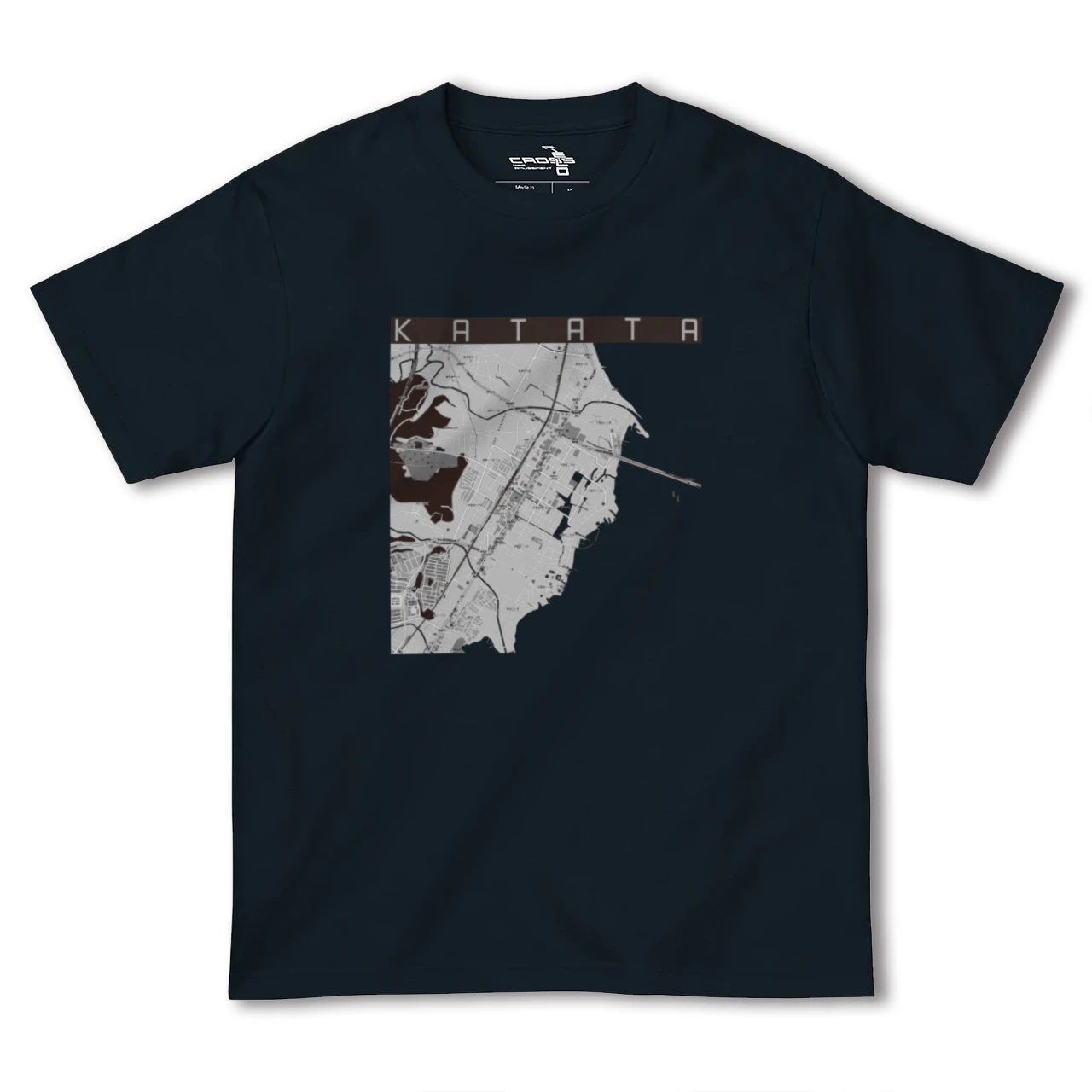 【堅田(滋賀県)】地図柄ヘビーウェイトTシャツ