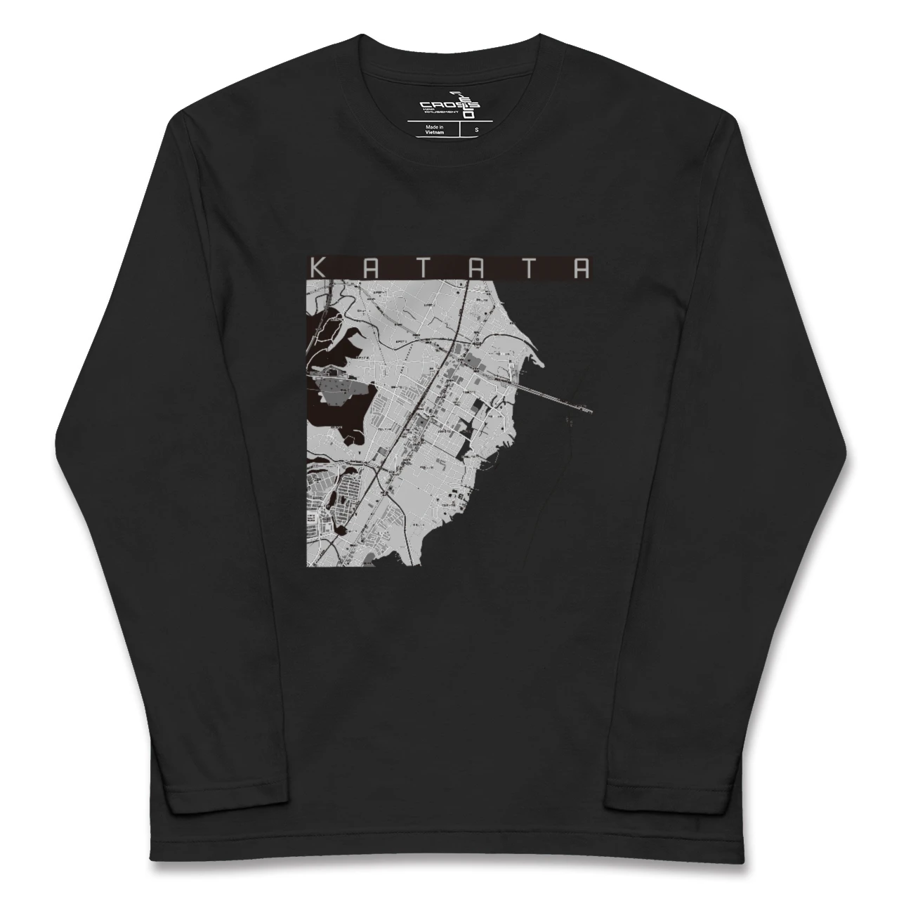 【堅田(滋賀県)】地図柄ロングスリーブTシャツ