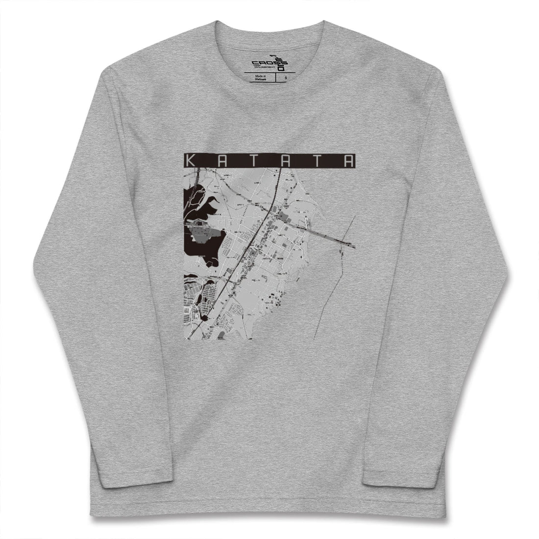 【堅田(滋賀県)】地図柄ロングスリーブTシャツ