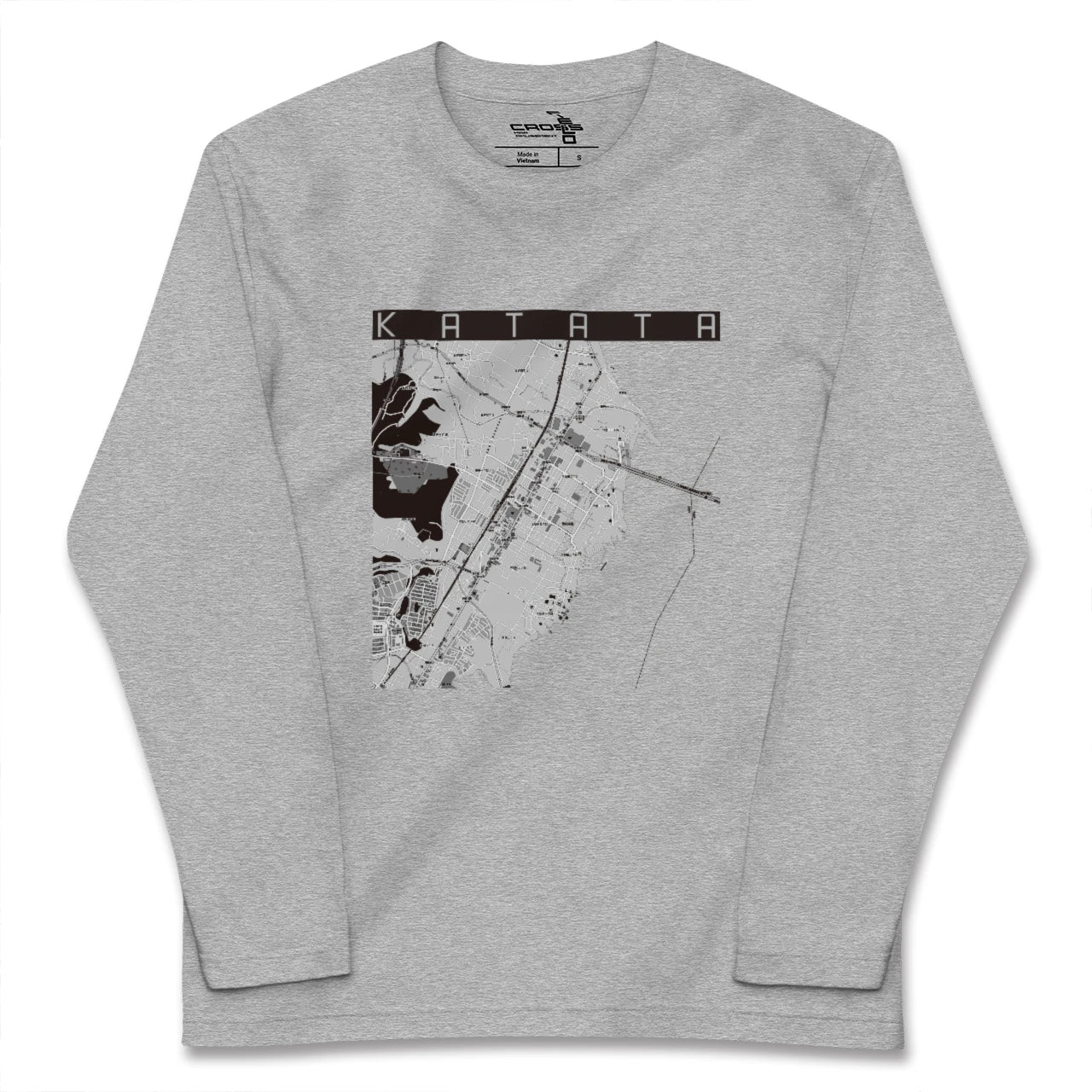 【堅田(滋賀県)】地図柄ロングスリーブTシャツ