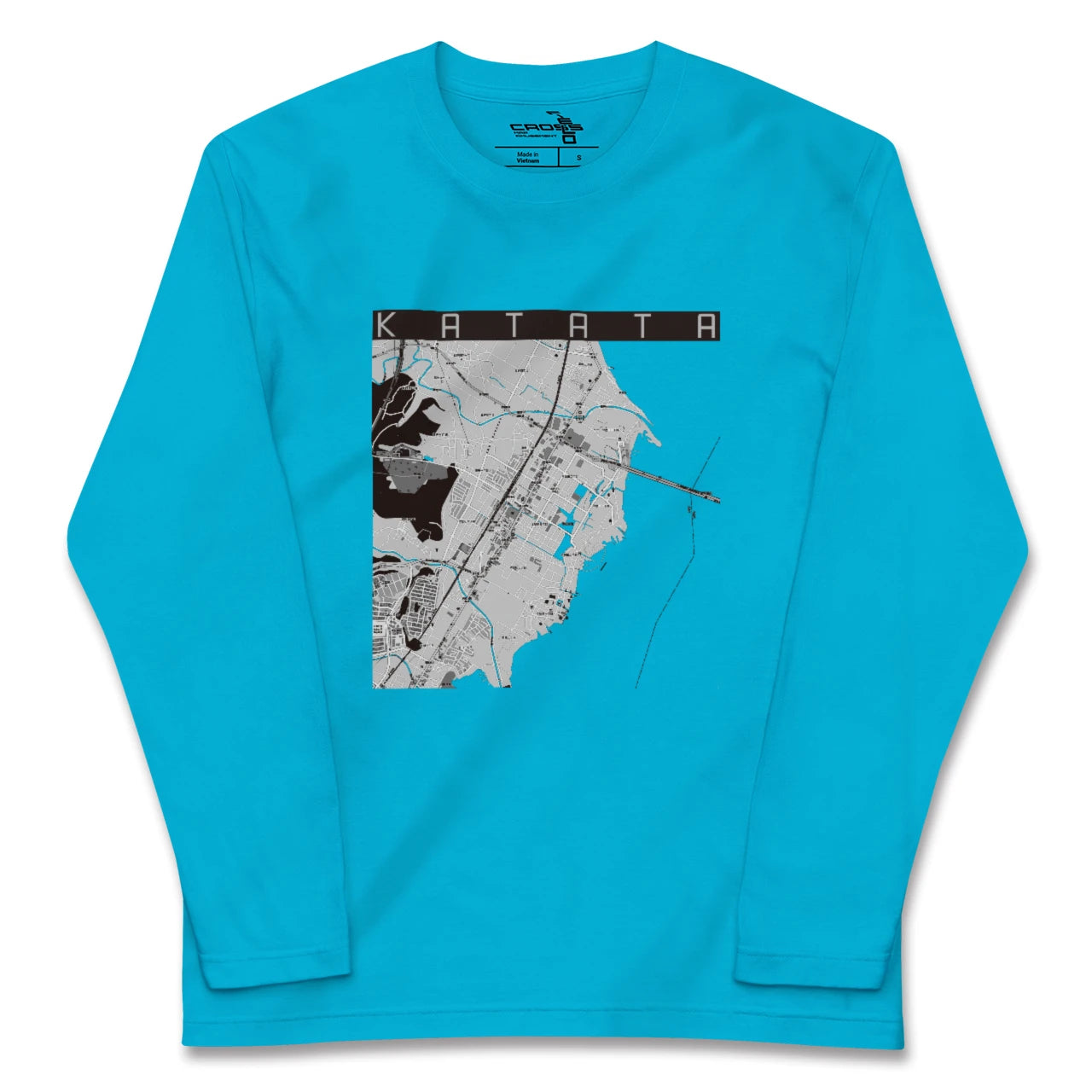 【堅田(滋賀県)】地図柄ロングスリーブTシャツ