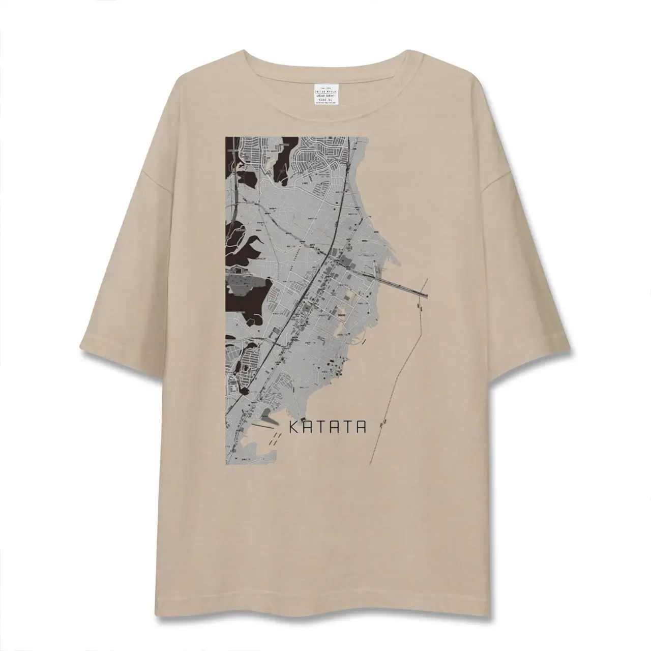 【堅田(滋賀県)】地図柄ビッグシルエットTシャツ
