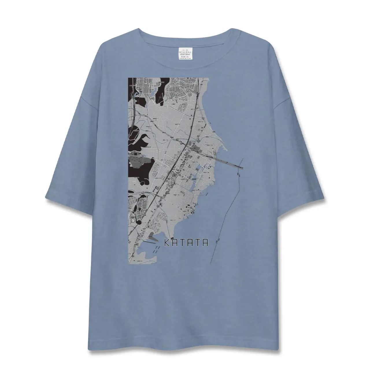 【堅田(滋賀県)】地図柄ビッグシルエットTシャツ