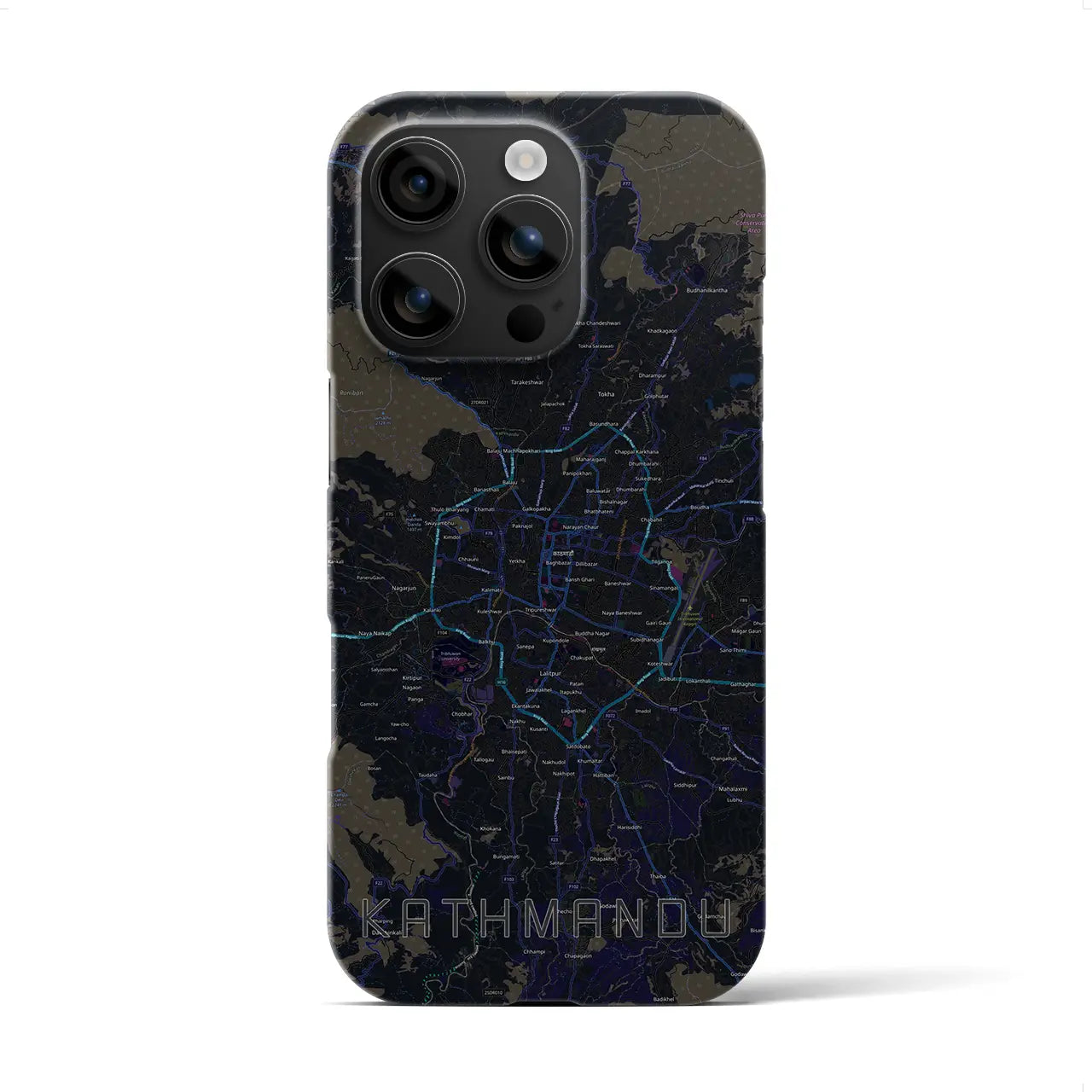 【カトマンズ(ネパール)】地図柄iPhoneケース(バックカバータイプ)