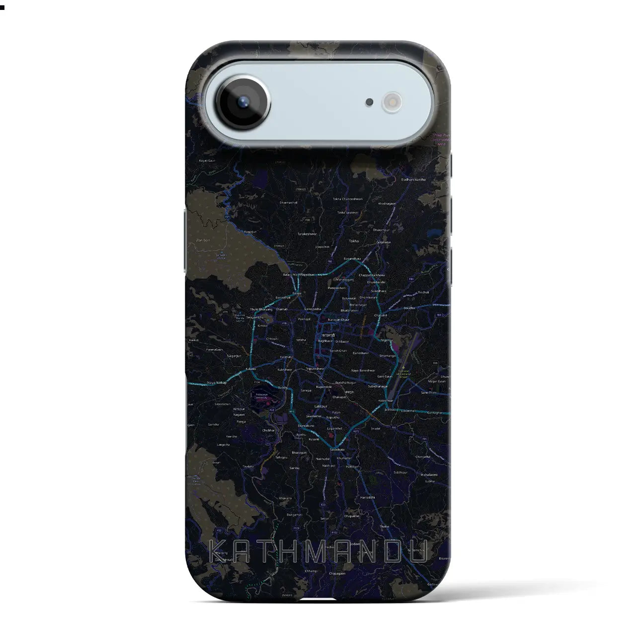 【カトマンズ(ネパール)】地図柄iPhoneケース(バックカバータイプ)