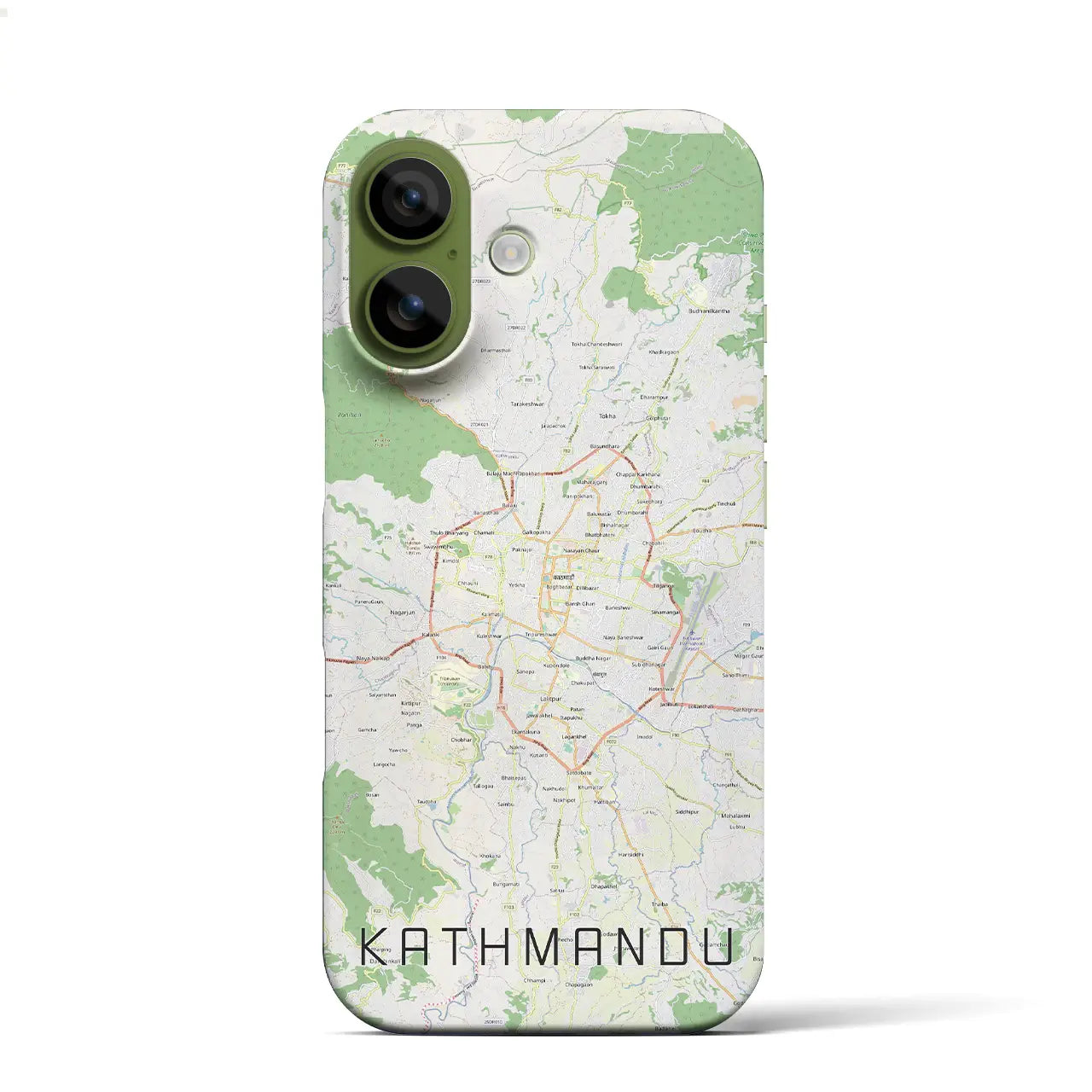 【カトマンズ(ネパール)】地図柄iPhoneケース(バックカバータイプ)