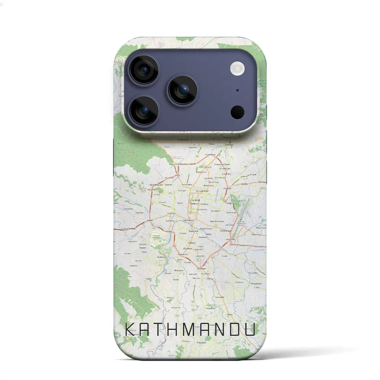 【カトマンズ(ネパール)】地図柄iPhoneケース(バックカバータイプ)