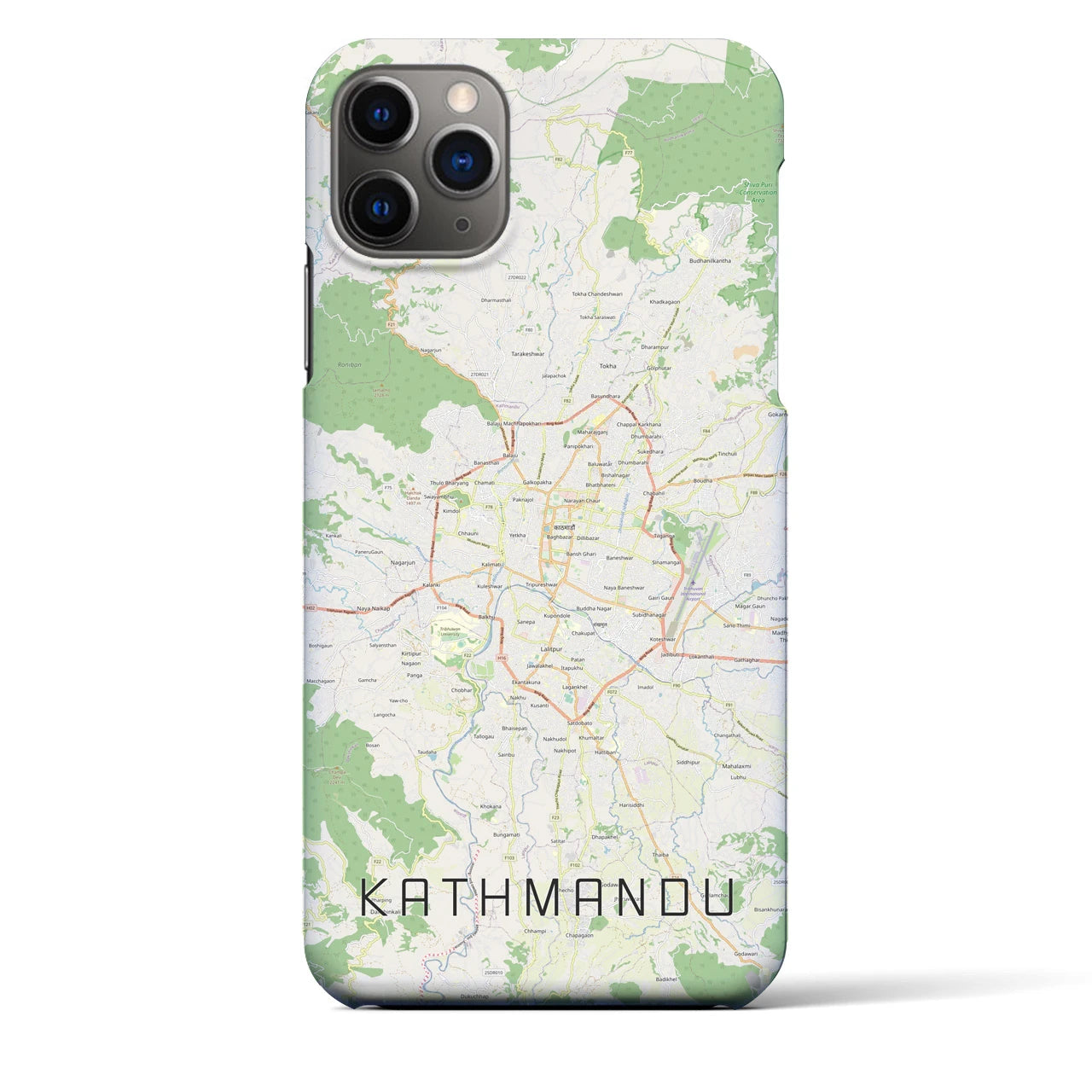 【カトマンズ(ネパール)】地図柄iPhoneケース(バックカバータイプ)