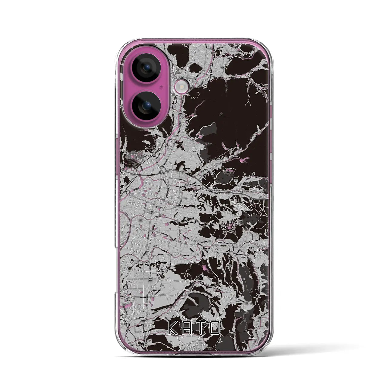【加東(兵庫県)】地図柄iPhoneケース(クリアタイプ)モノトーン・iPhone 16 Pro 用
