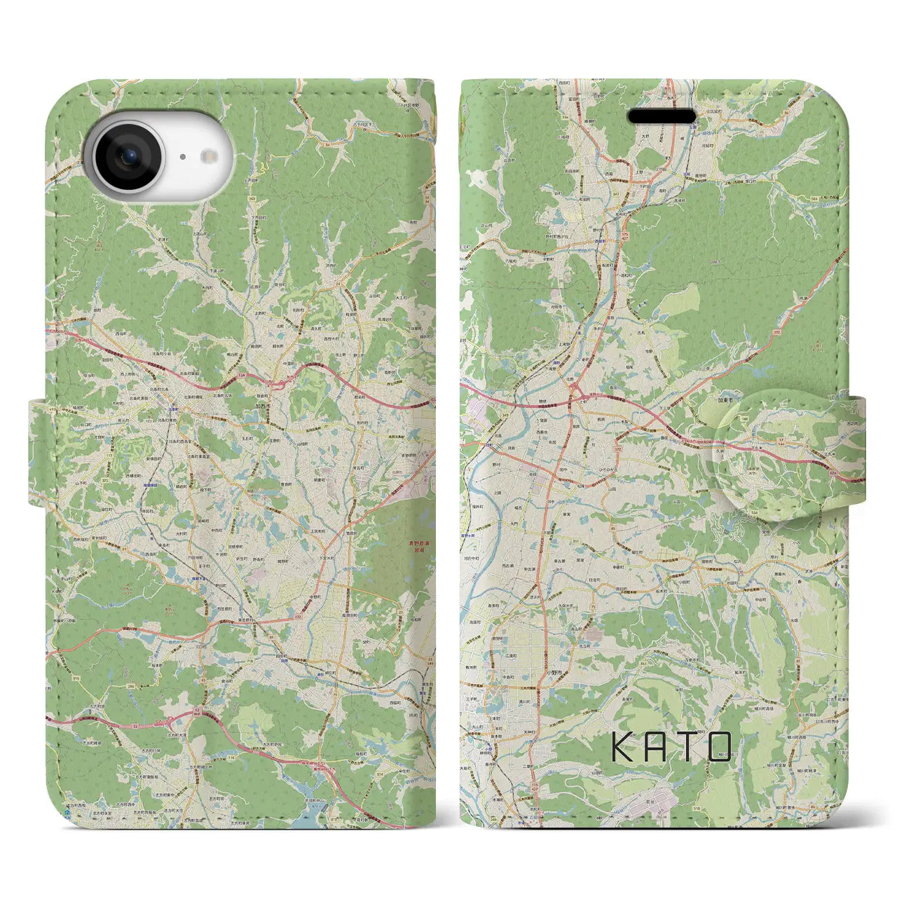 【加東(兵庫県)】地図柄iPhoneケース(手帳タイプ)